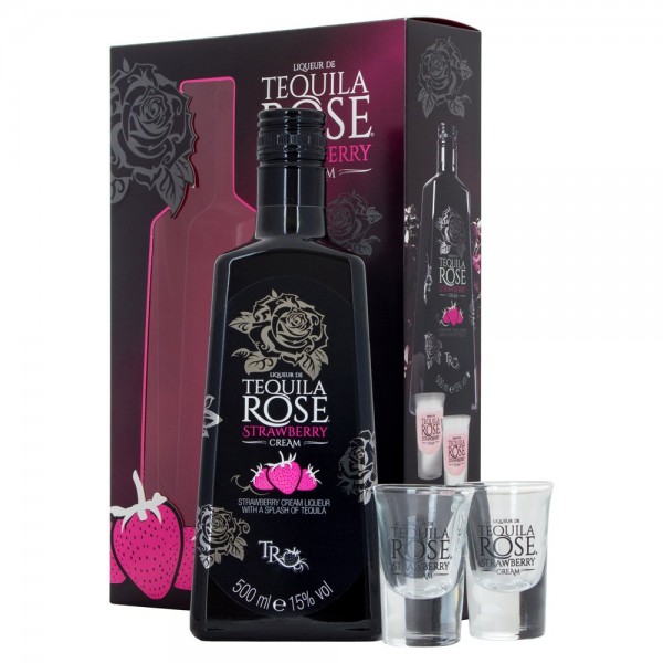 Tequila Rose Strawberry Cream Liqueur Gift Set